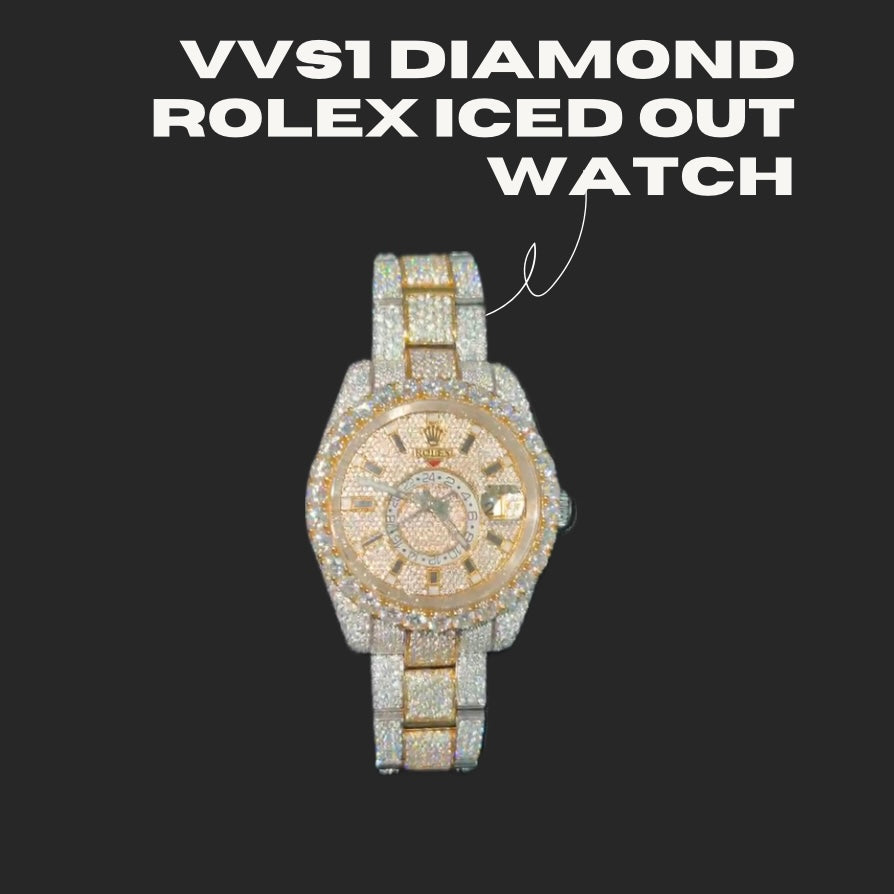 VVS1 Lab Diamond Rolex Iced Out Watch