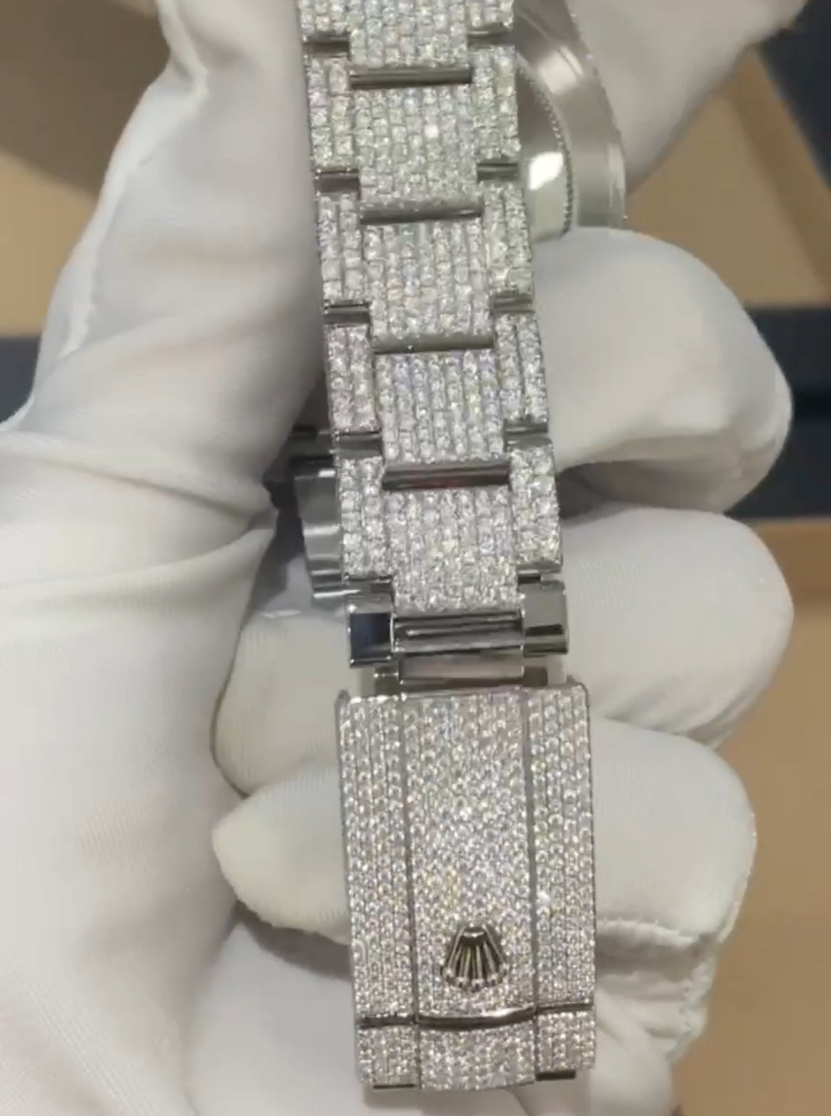 VVS1 Lab Diamond Rolex Iced Out Watch