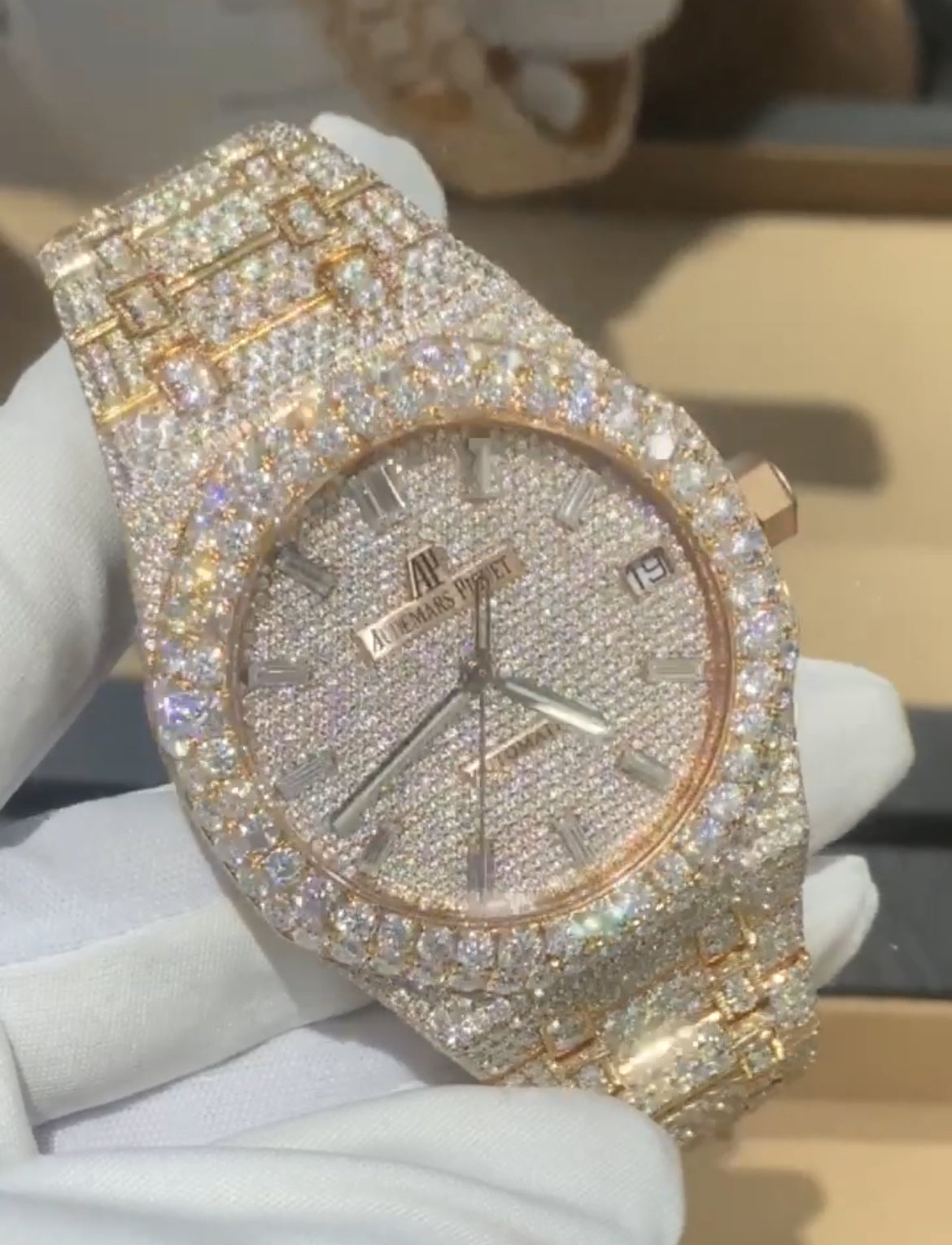 VVS1 Lab Diamond AP Iced Out Watch