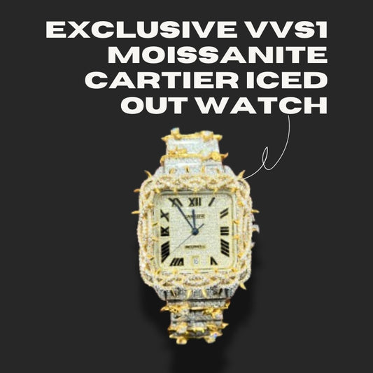 Exclusive VVS1 Moissanite Cartier Iced Out Watch