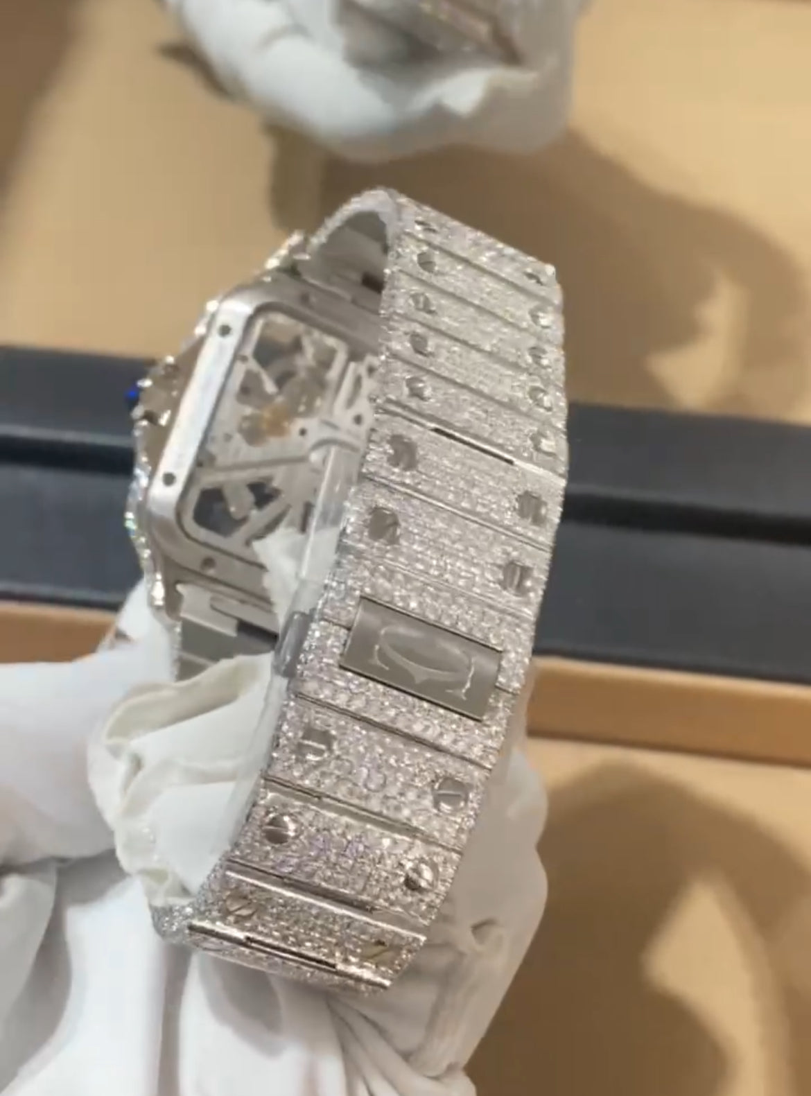 VVS1 Moissanite Cartier Iced Out Watch