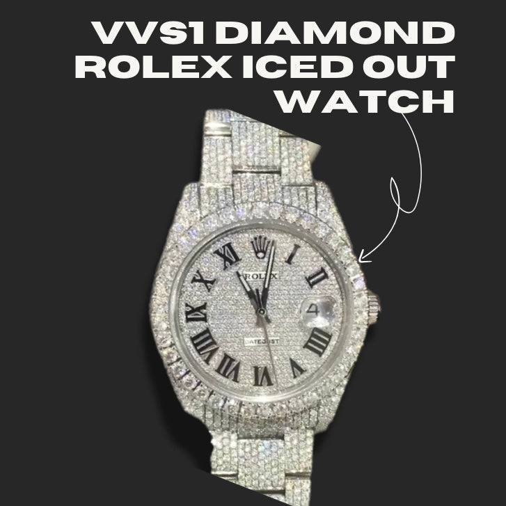 VVS1 Lab Diamond Rolex Iced Out Watch