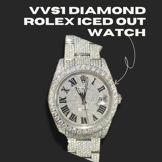 VVS1 Lab Diamond Rolex Iced Out Watch