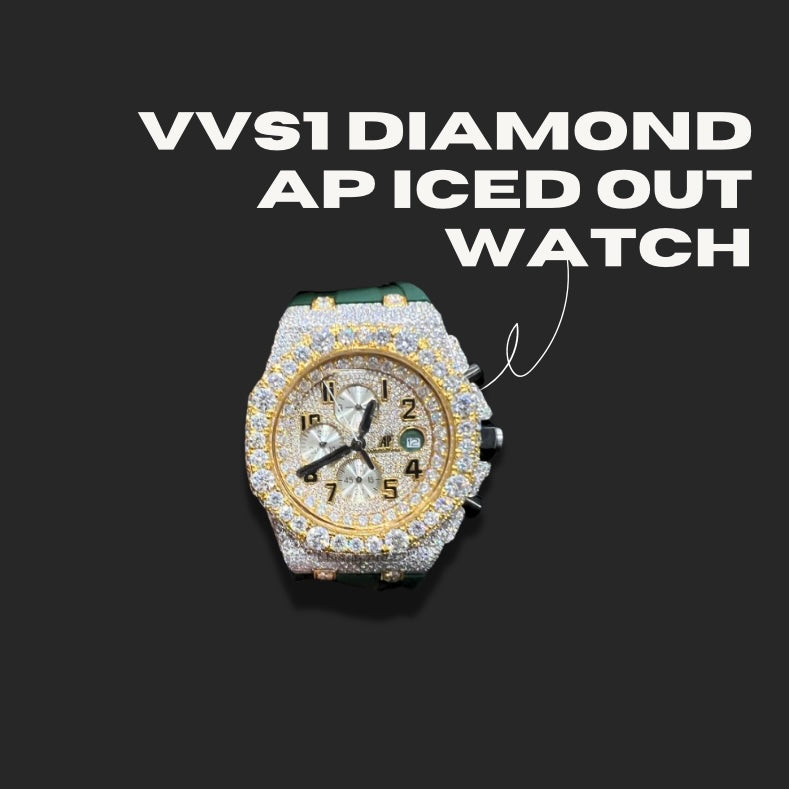 VVS1 Lab Diamond AP Iced Out Watch