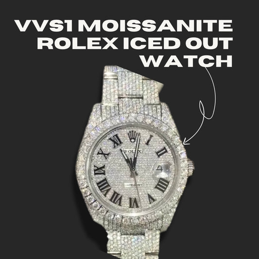 VVS1 Moissanite Rolex Iced Out Watch