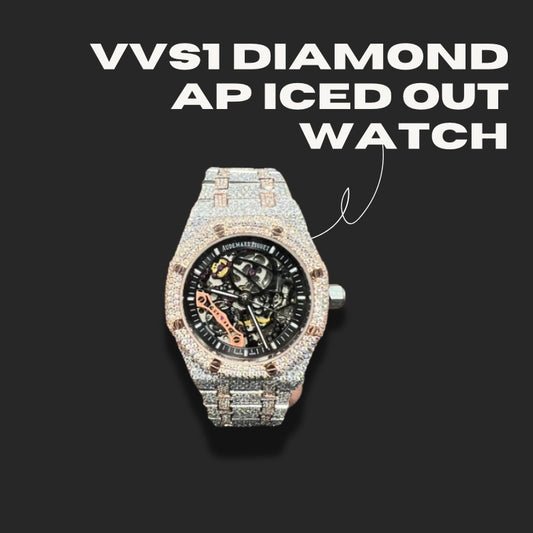 VVS1 Lab Diamond AP Iced Out Watch