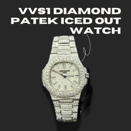 VVS1 Lab Diamond Patek Iced Out Watch