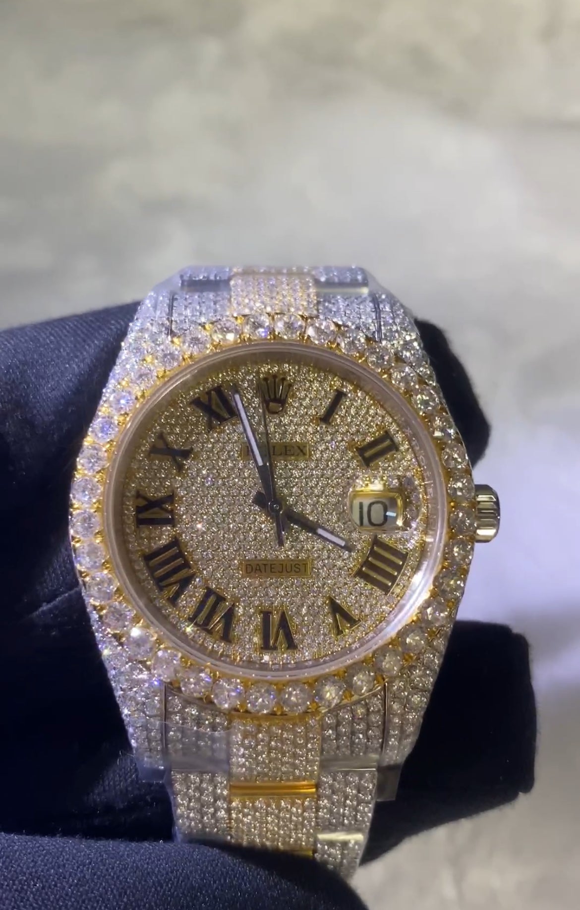 VVS1 Lab Diamond Rolex Iced Out Watch