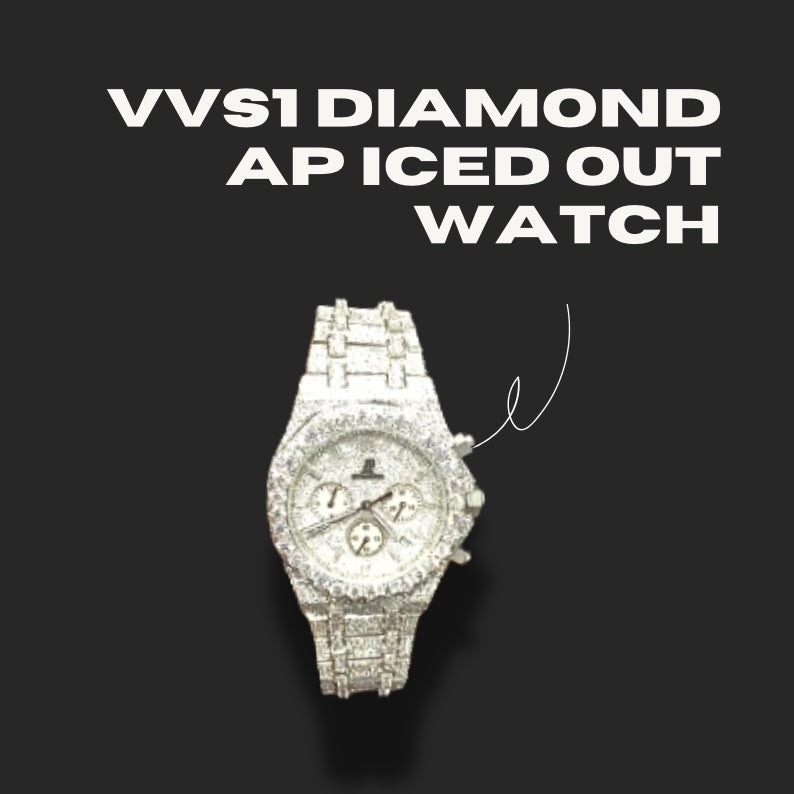 VVS1 Lab Diamond AP Iced Out Watch