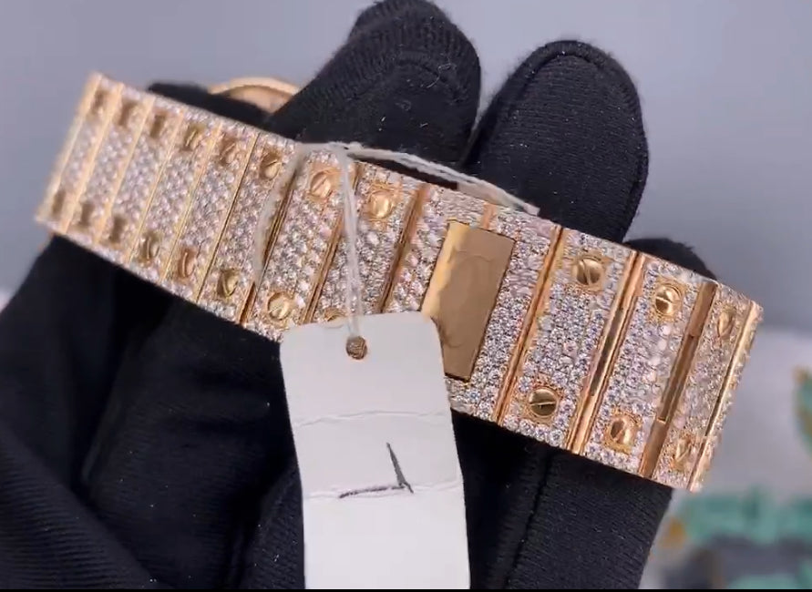 VVS1 Lab Diamond Cartier Iced Out Watch