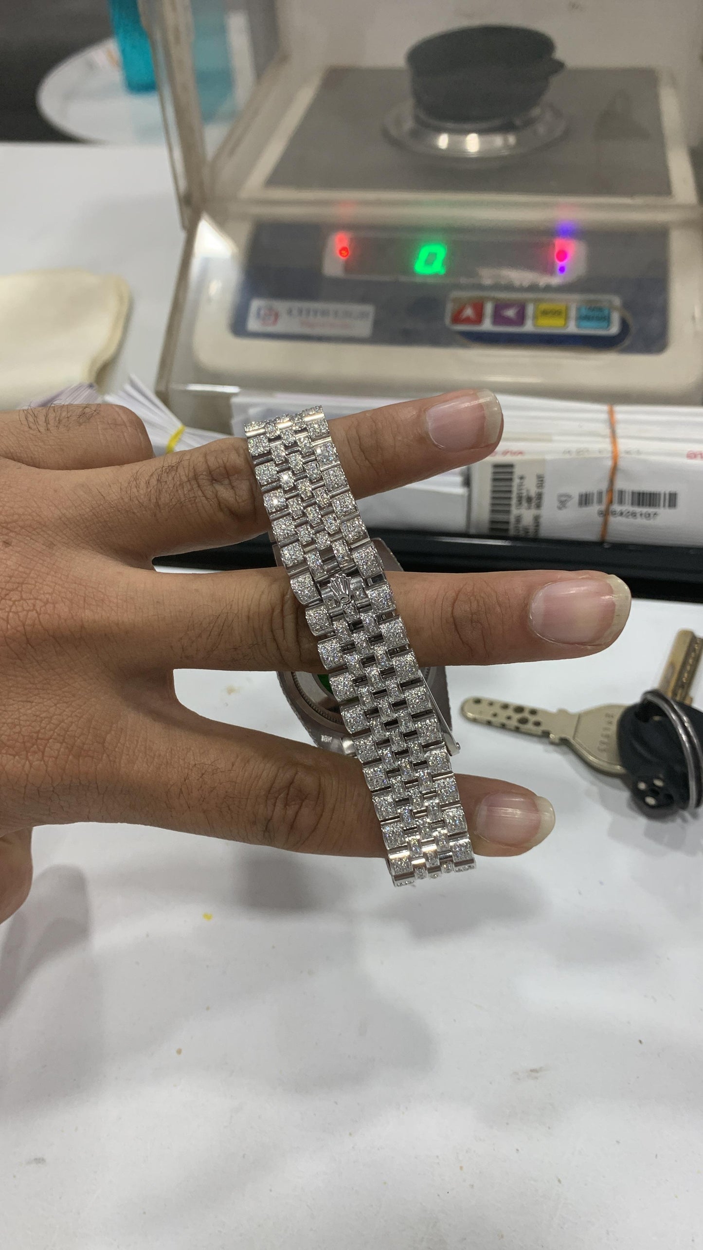 VVS1 Lab Diamond Arabic Numbers Rolex Iced Out Watch