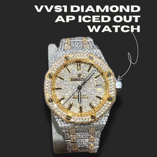 VVS1 Lab Diamond AP Iced Out Watch