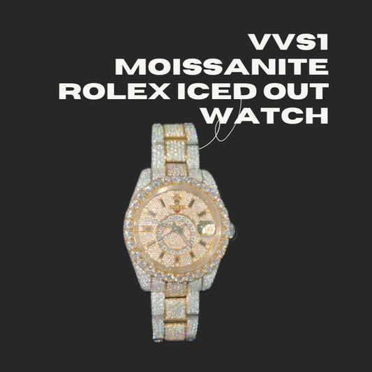 VVS1 Moissanite Rolex Iced Out Watch