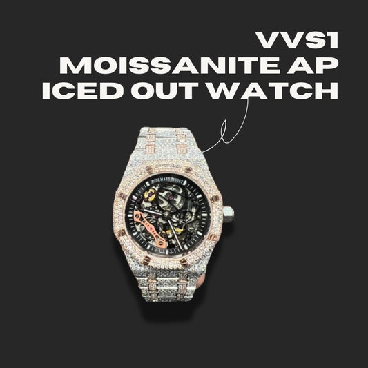 VVS1 Moissanite AP Iced Out Watch