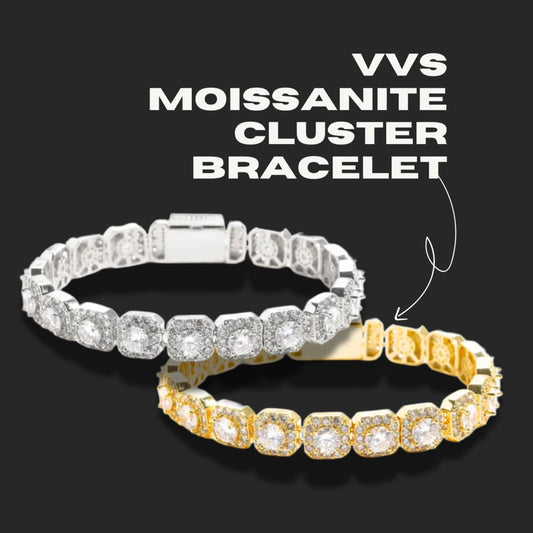 VVS Moissanite Cluster Bracelet