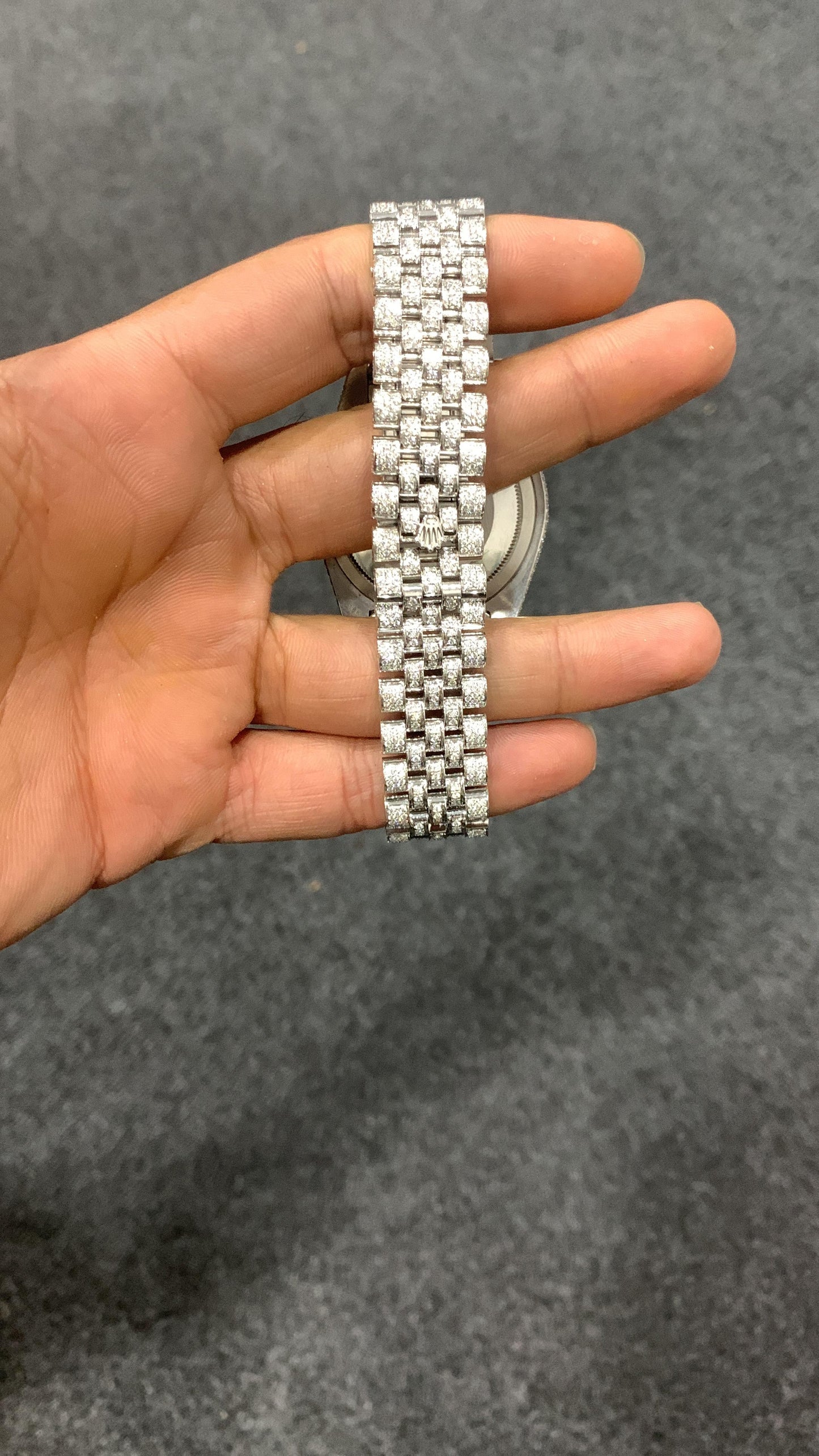 VVS1 Lab Diamond Arabic Numbers Rolex Iced Out Watch