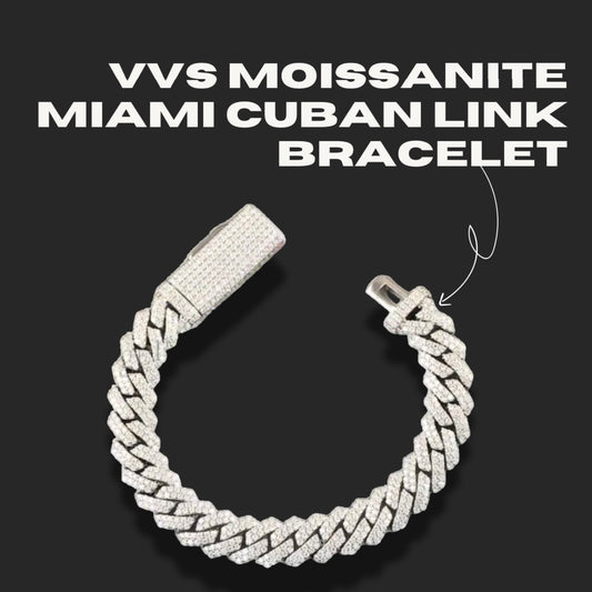 VVS Moissanite Miami Cuban Link Bracelet