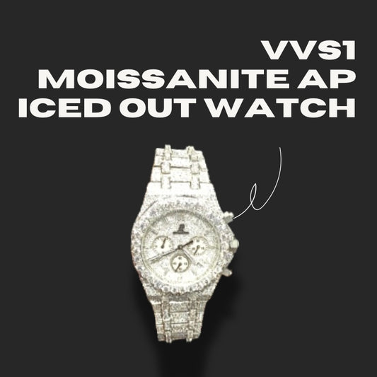 VVS1 Moissanite AP Iced Out Watch