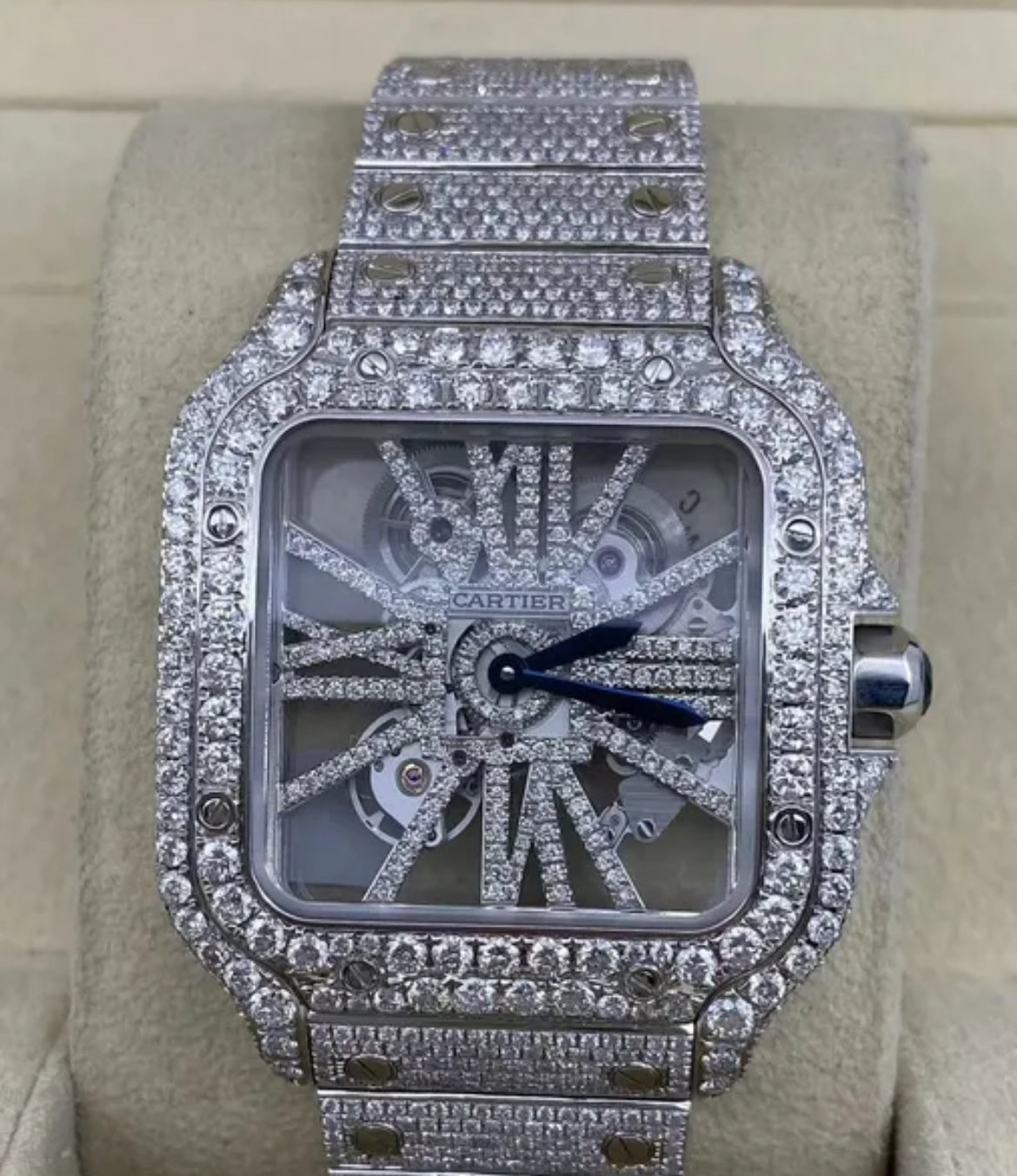 VVS1 Lab Diamond Cartier Iced Out Watch